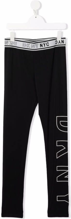 Dkny Kids Legging met logoprint Zwart