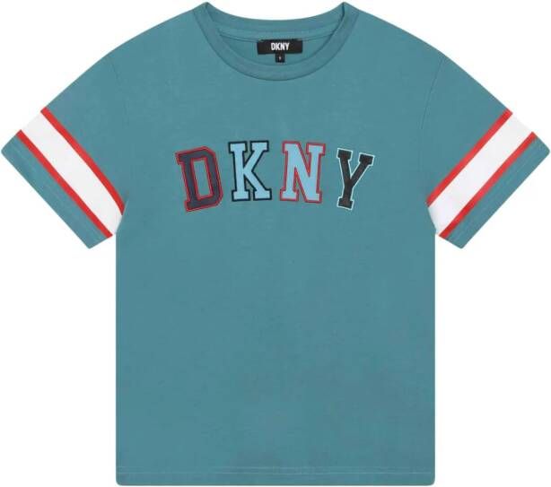 Dkny Kids T-shirt met logopatch Blauw