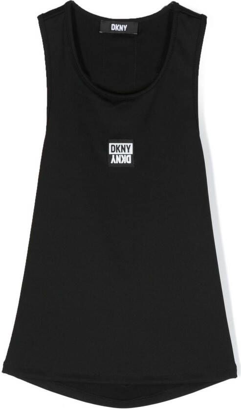 Dkny Kids Tanktop met logopatch Zwart