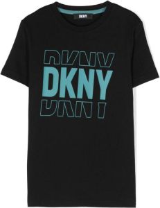 Dkny Kids T-Shirt met logoprint Zwart