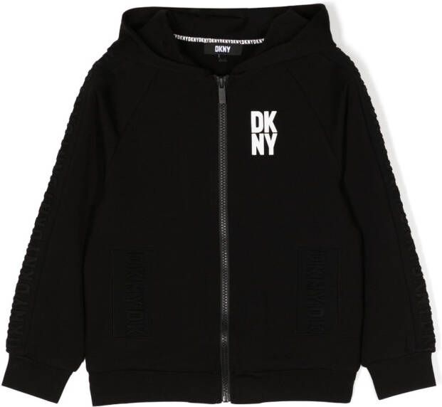 Dkny Kids Hoodie met logoprint Zwart