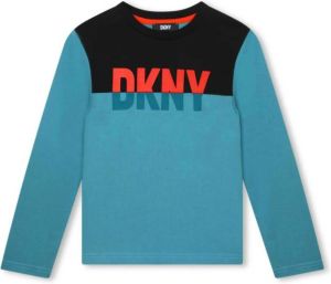 Dkny Kids T-shirt met logoprint Blauw