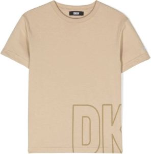 Dkny Kids T-shirt met logoprint Beige
