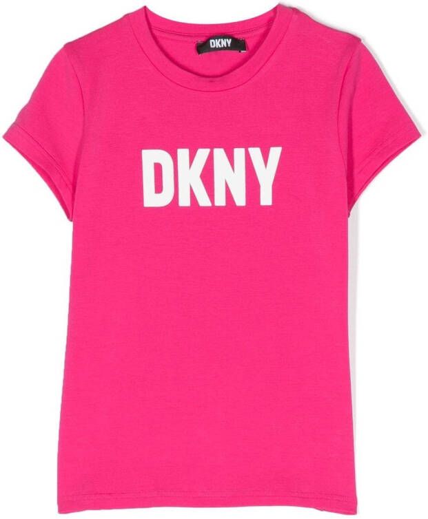 Dkny Kids T-shirt met logoprint Roze