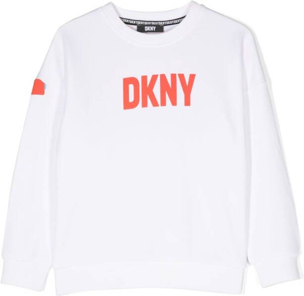 Dkny Kids Sweater met logoprint Wit