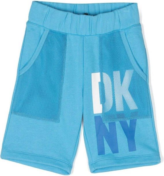 Dkny Kids Trainingsshorts met logoprint Blauw