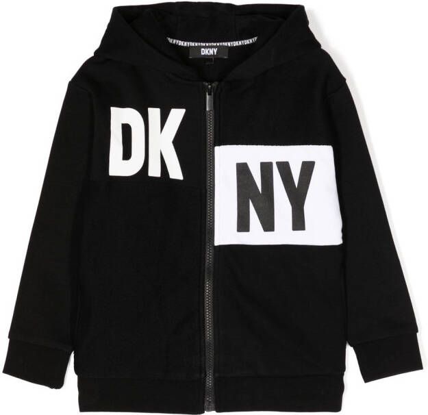 Dkny Kids Hoodie met logoprint Zwart