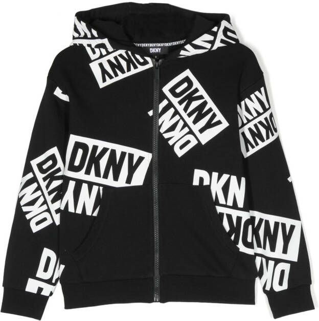 Dkny Kids Hoodie met logoprint Zwart