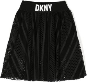 Dkny Kids Midi-rok met mesh Zwart