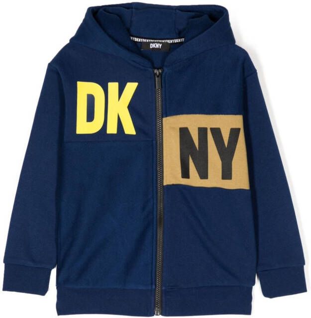 Dkny Kids Hoodie met logoprint Blauw