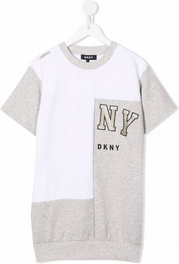 Dkny Kids Mini-jurk met geborduurd logo Grijs