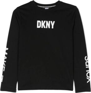 Dkny Kids T-shirt met print Zwart