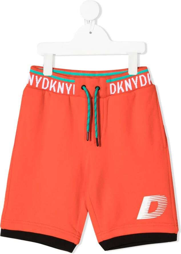 Dkny Kids Shorts met logoband Oranje