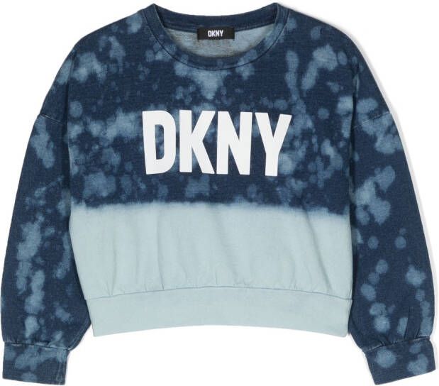 Dkny Kids Sweater met logoprint Blauw