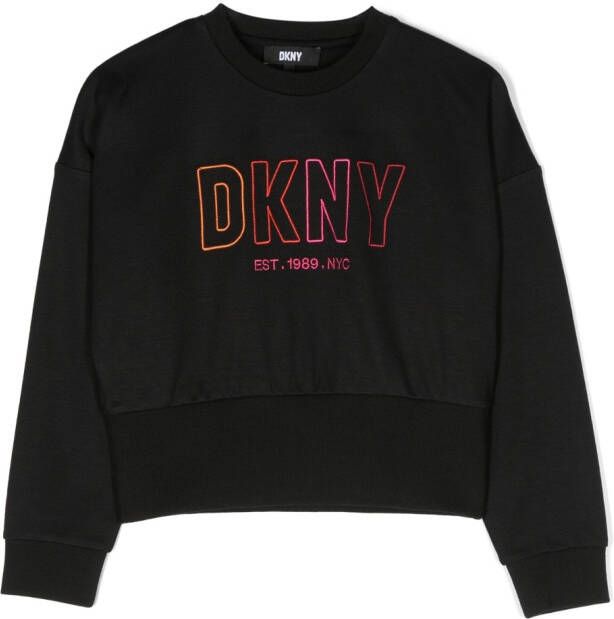 Dkny Kids Sweater met logoprint Zwart