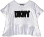 Dkny Kids T-shirt met geborduurd logo Zilver - Thumbnail 1