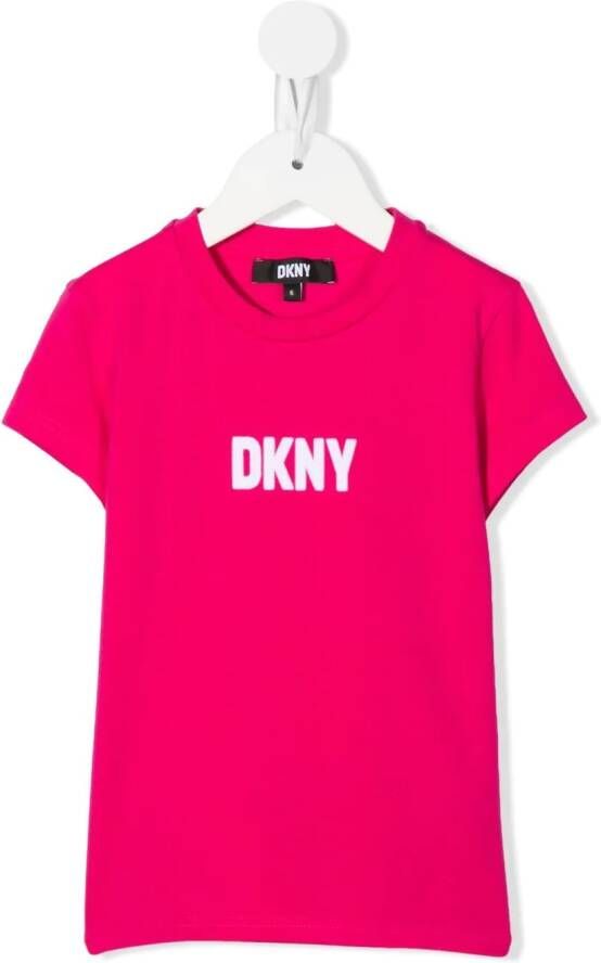 Dkny Kids T-shirt met logoprint Roze