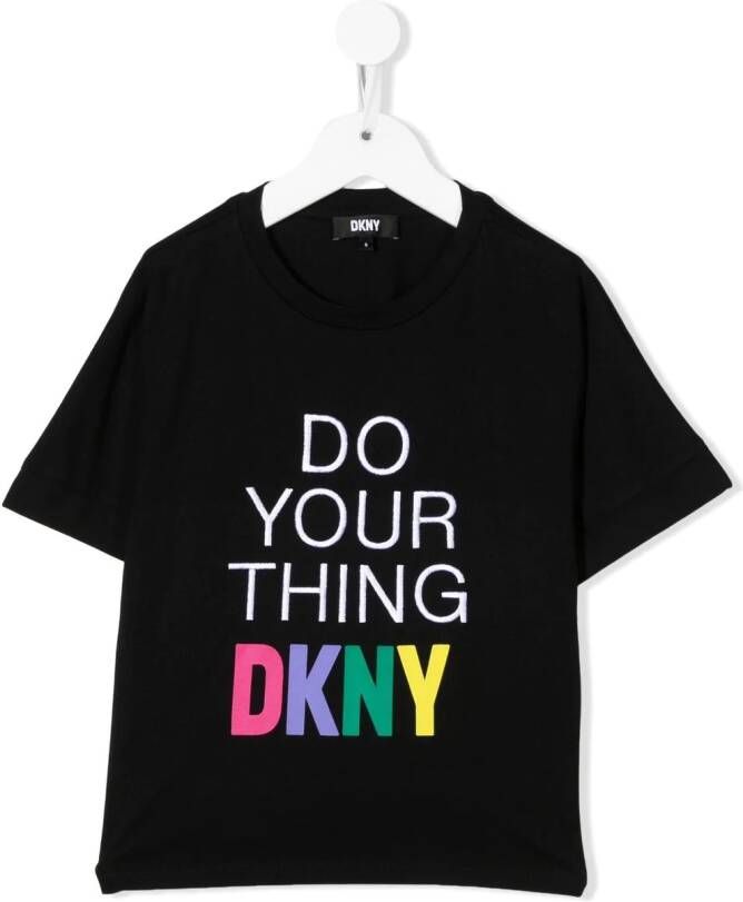 Dkny Kids T-shirt met logoprint Zwart