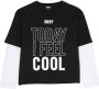 Dkny Kids T-shirt met tekst Zwart - Thumbnail 1