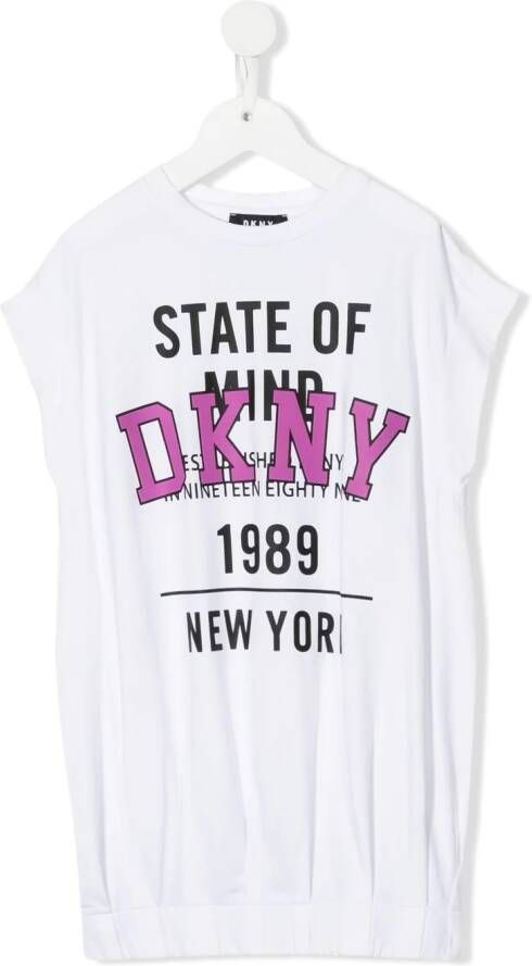 Dkny Kids T-shirtjurk met logoprint Wit