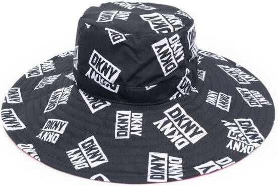 Dkny Kids Zonnehoed met logoprint Zwart