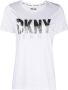 DKNY T-shirt verfraaid met logo Wit - Thumbnail 1