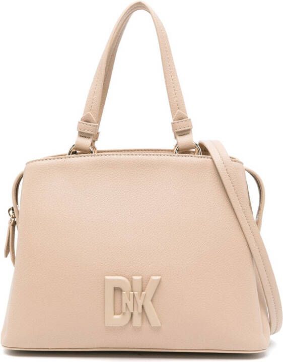 DKNY medium Seventh Avenue leather tote bag Beige