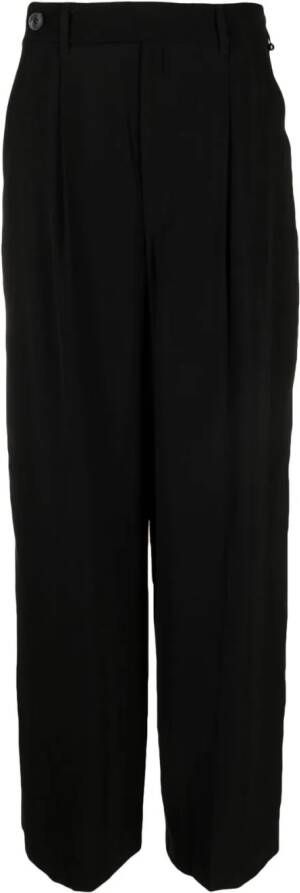 DKNY off-centre fastening straight-leg trousers Zwart