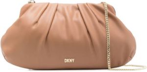 DKNY Presley pleated shoulder bag Beige