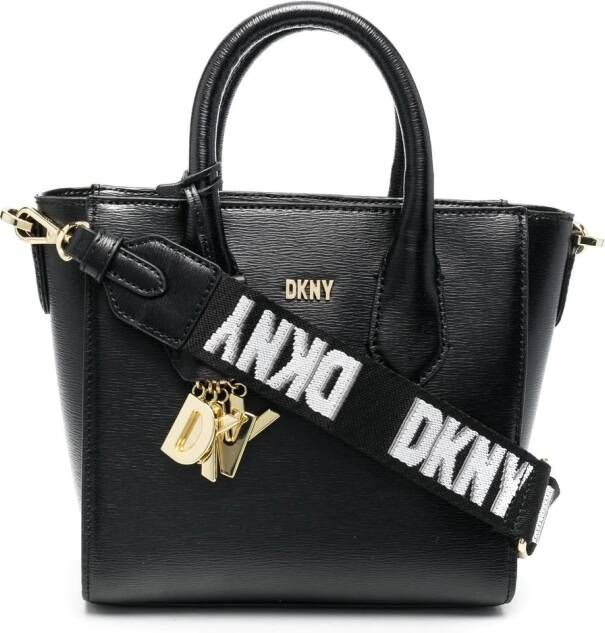 DKNY Shopper met logoplakkaat Zwart