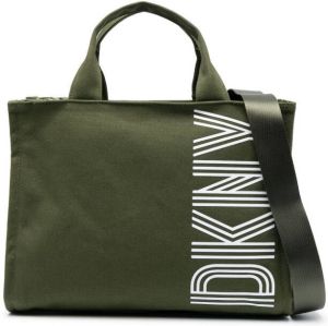 DKNY Shopper met logoprint Groen
