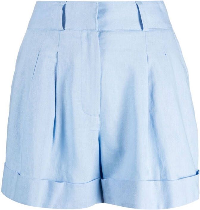 DKNY Shorts met geplooid detail Blauw