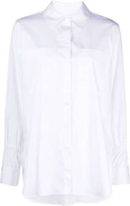 DKNY spread-collar button-up shirt Wit