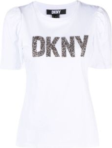 DKNY T-shirt met logo Wit