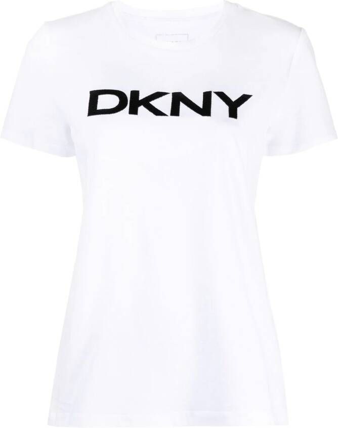DKNY T-shirt met logoprint Wit