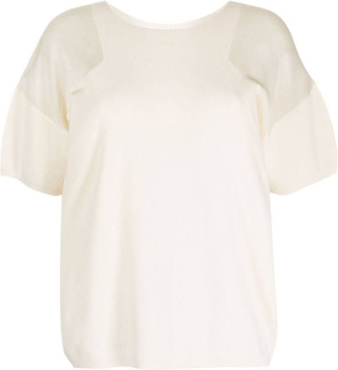 DKNY T-shirt met ronde hals Beige