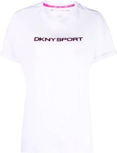 DKNY T-shirt met ronde hals Wit