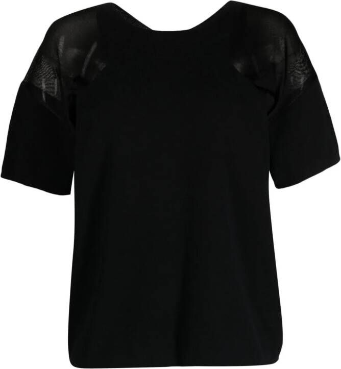 DKNY T-shirt met ronde hals Zwart