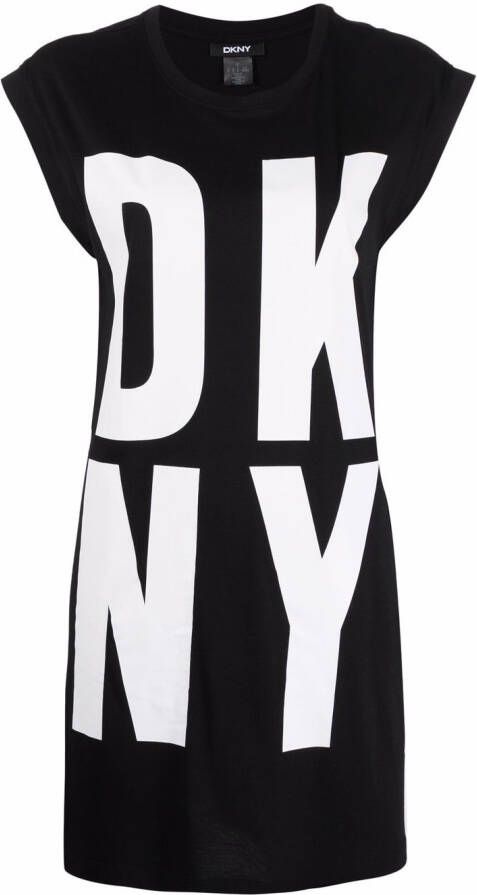 DKNY Top met logoprint Zwart