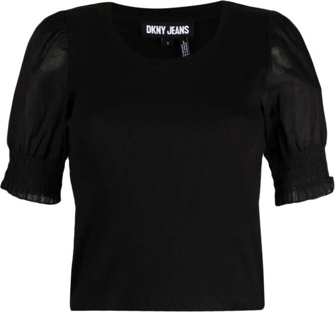 DKNY Top met ronde hals Zwart