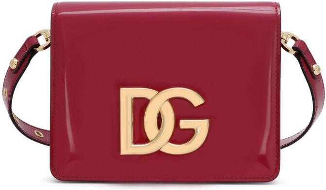 Dolce & Gabbana Crossbodytas met logoplakkaat Rood