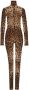 Dolce & Gabbana KIM doorzichtig jumpsuit met luipaardprint Bruin - Thumbnail 1