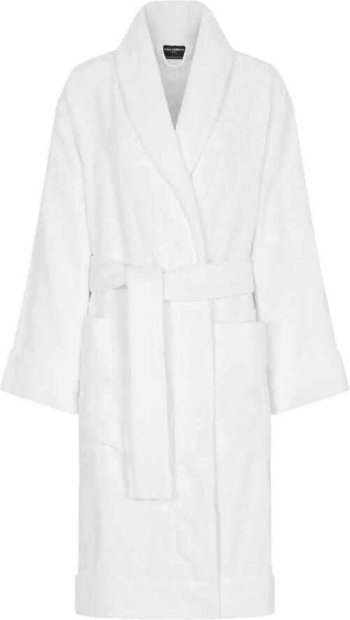 Dolce & Gabbana Badjas met lange mouwen Wit