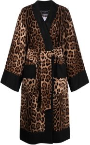 Dolce & Gabbana Badjas met luipaardprint Bruin