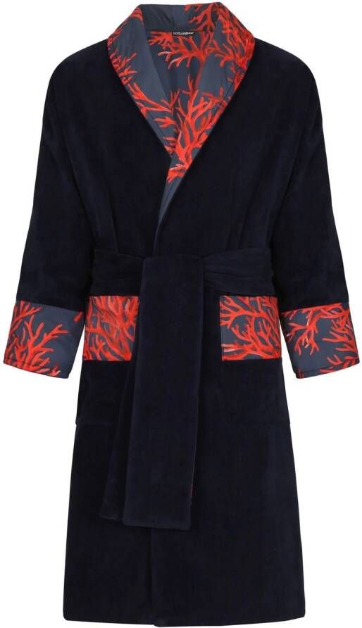 Dolce & Gabbana Badjas met print Blauw