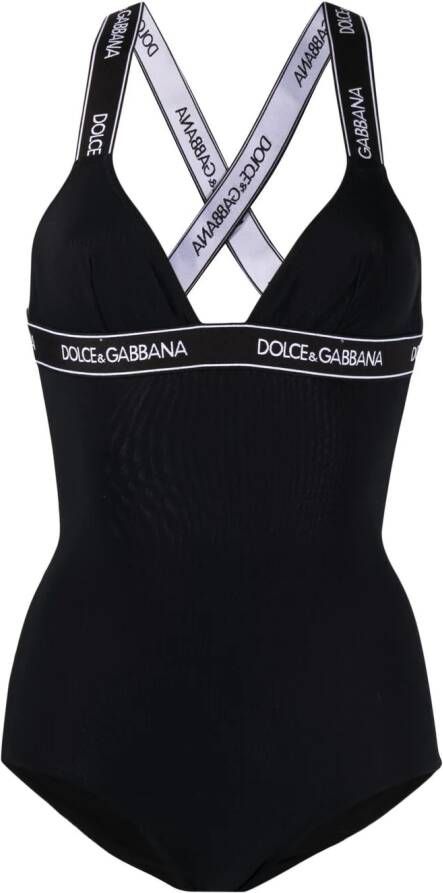 Dolce & Gabbana Badpak met logoprint Zwart