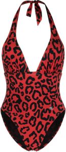 Dolce & Gabbana Badpak met luipaardprint Rood