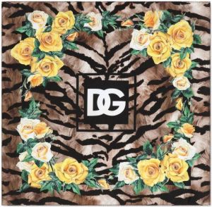 Dolce & Gabbana Bandana met tijgerprint Bruin