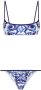Dolce & Gabbana Bikini met bloemenprint en diepe ronde hals Blauw - Thumbnail 1