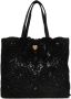 Dolce & Gabbana Beatrice shopper met cordonetto kant Zwart - Thumbnail 1